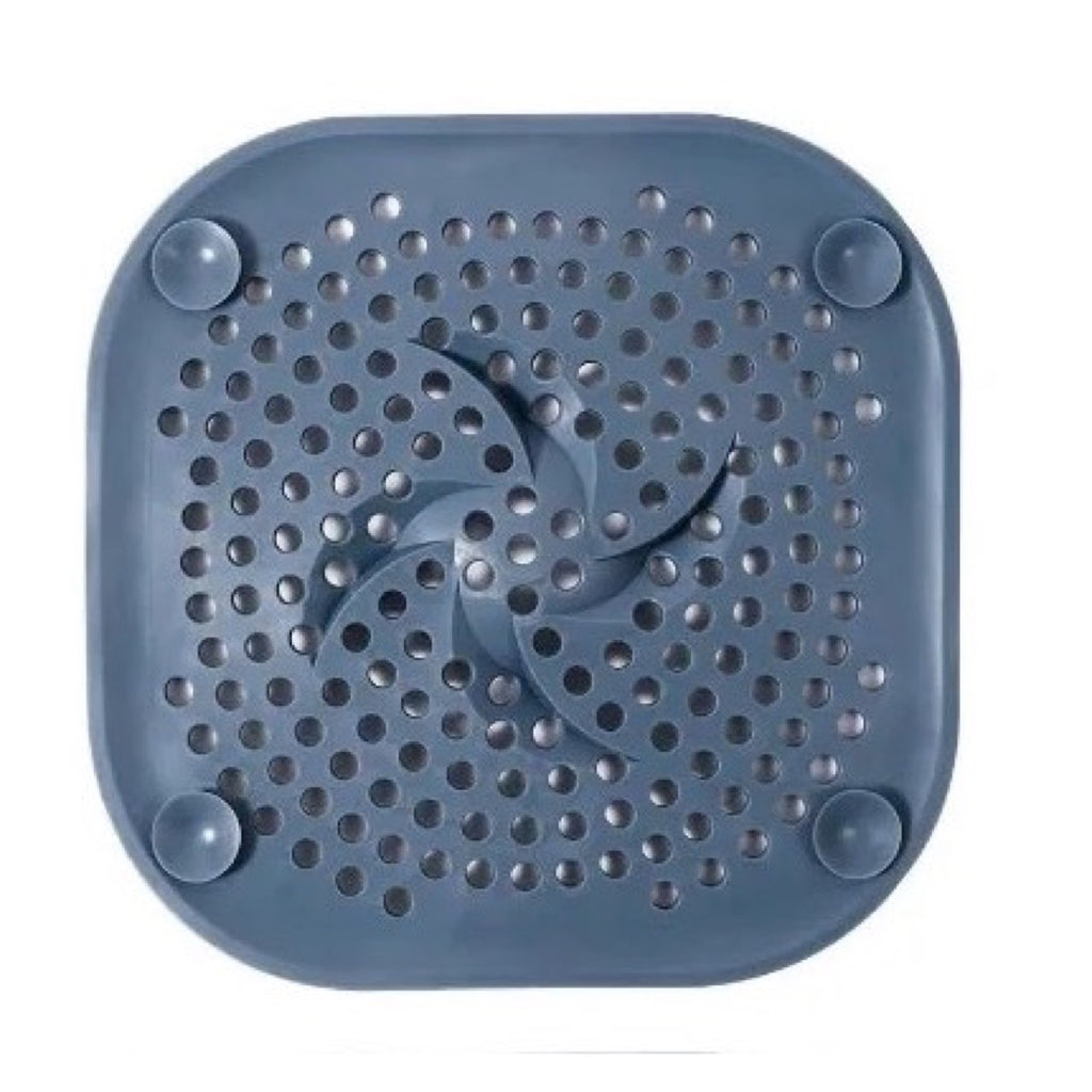 Shower Drain Hair Catcher — 5.9" Flat Cover with Suction Cups