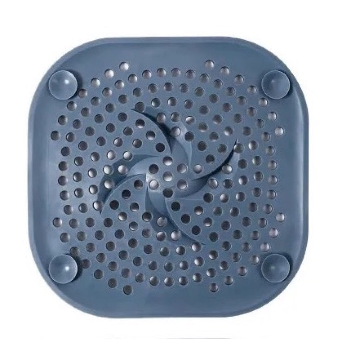 Shower Drain Hair Catcher — 5.9" Flat Cover with Suction Cups